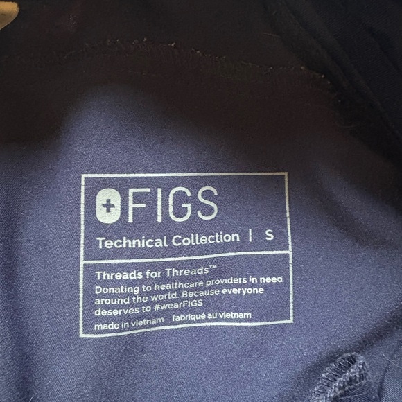 Navy Blue Figs High Waisted Scrub Pant - Picture 3 of 4